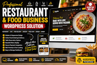 design food truck website, restaurant website, cafe website
