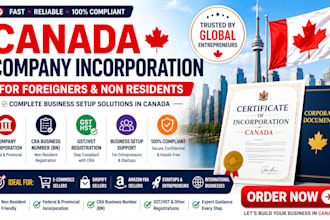 incorporate canadian company for foreigners non residents business setup