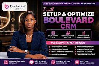 configure boulevard CRM online booking payments automation for med spa