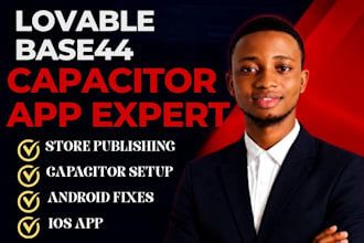 convert lovable base44 app using capacitor to play store app store app publish