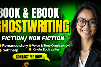 ghostwrite fiction and non fiction as a ghostwriter, book editor