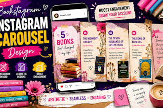 design bookstagram instagram carousel posts to boost engagement and growth