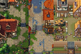 do pixel art tileset  pixel animation pixel map