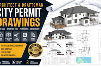 do permit drawing structural plan autocad 2d floor plan for USA permit approval