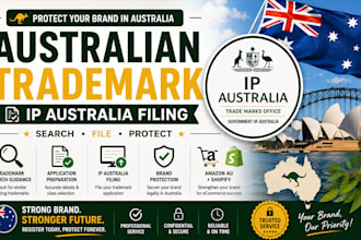 file your australian trademark with IP australia for amazon au and shopify