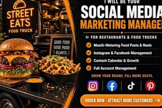 be your social media marketing manager for restaurants and food trucks