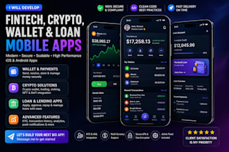 custom fintech app, ewallet, crypto wallet, edtech, lms mobile app UI UX design