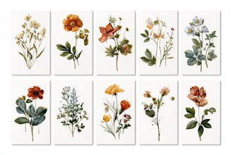 hand drawn botanical illustration, flower