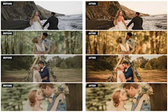 do wedding photo editing in vintage style