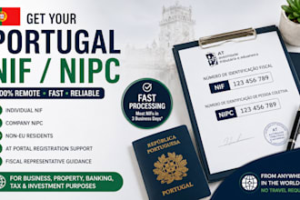 obtain your portugal nif number and at portal login credentials remotely