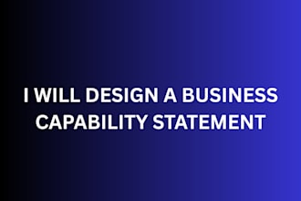 design 1 page capability statement