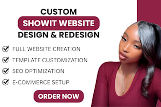design, redesign and customize showit website or template