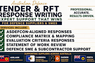 write australian tender defence rft, rfp, eoi and asdefcon responses