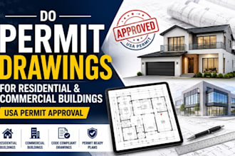 do permit drawings for residential and commercial buildings USA permit approval