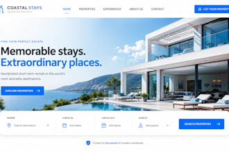 build a vacation rental website short term rentals property management website