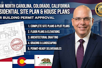 draw north carolina colorado calif residential site house plotplan permit approv