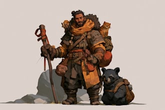 create a high quality dnd rpg character art