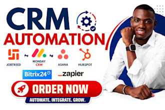 setup jobtread monday crm automation asana bitirx24 hubspot zapier integration