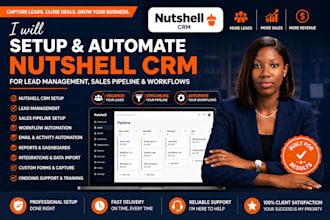 setup and automate nutshell CRM for lead management sales pipeline and workflows