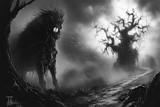 make black and white art for your tales and books