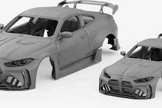 car body kit 3d printing widebody kit automotive cad