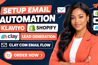 setup email automation klaviyo shopify lead generation clay com email flow