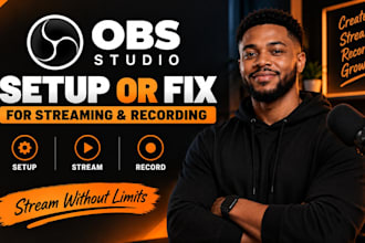setup or fix obs studio for streaming and recording