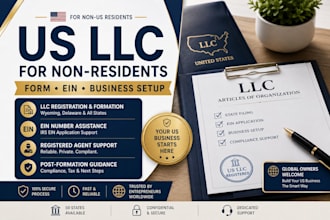 form your us llc for non residents with ein and setup support