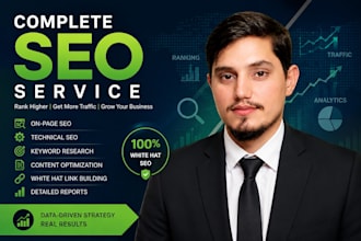 complete SEO and high quality white hat backlinks