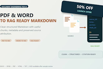convert PDF and word documents to clean ai rag ready markdown