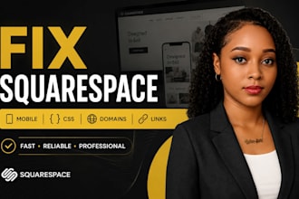 fix squarespace mobile responsiveness, CSS customization, domains, broken links