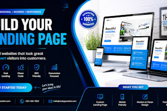 create a modern responsive landing page in HTML CSS