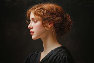 oil painting portrait and oil painting illustrations