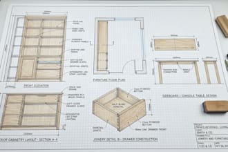 do woodworking drawing, joinery, interior design, furniture and cabinet
