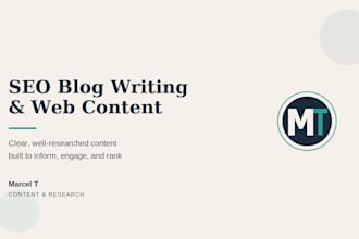 write SEO optimized blog content