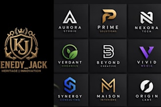 design initial monogram logo for clothing brand business