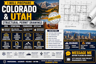 prepare colorado and utah structural permit drawings