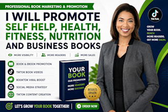 do book promotion for self help, health and fitness, nutrition, business book