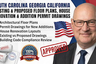 south carolina georgia california existing proposed floor plans house renovation