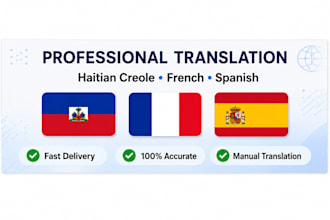 translate haitian creole to french and spanish
