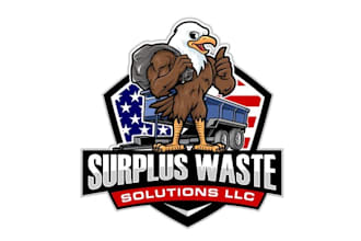 make mascot fun cartoon logo for waste disposal company