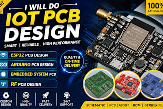 do iot pcb design, esp32 pcb, embedded system pcb, arduino pcb, rf pcb design
