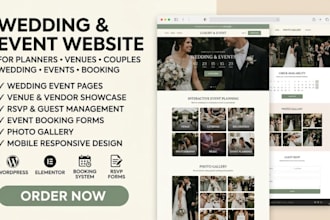 design event and wedding website for planners venues and couples
