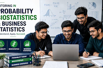 tutor you in probability, biostatistics and business statistics