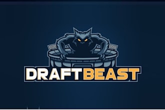 create vibrant draft beast logo for our fantasy drafting app