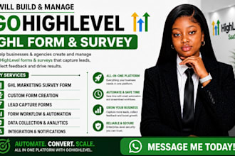 create gohighlevel dashbaord ghl custom form and survey