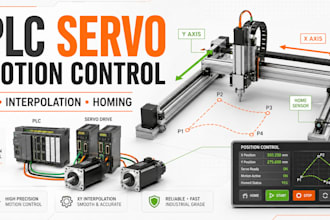 develop plc servo motion control for xy system with interpolation homing xinjie