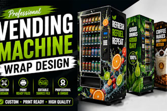 l design a professional vending machine wrap