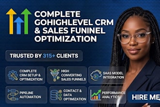 setup complete go high level CRM saas high converting sales landing page funnel