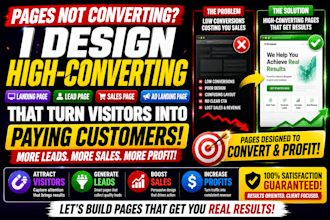 design a high converting shopify landing page, sales page or lead page for sales